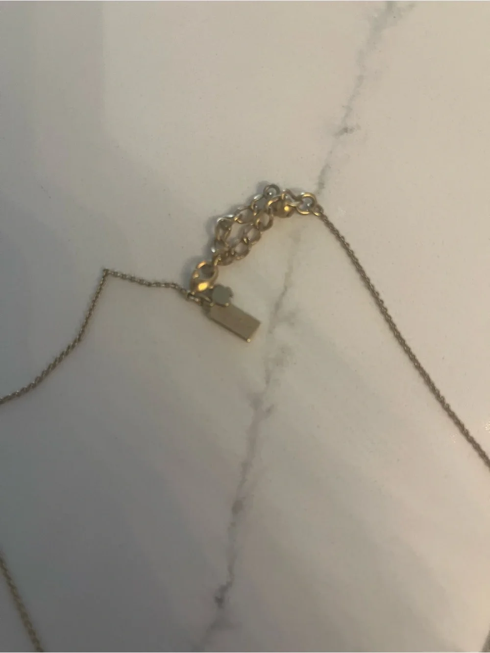 Kate spade Delicate Gold Chain Necklace with Orange Pendant